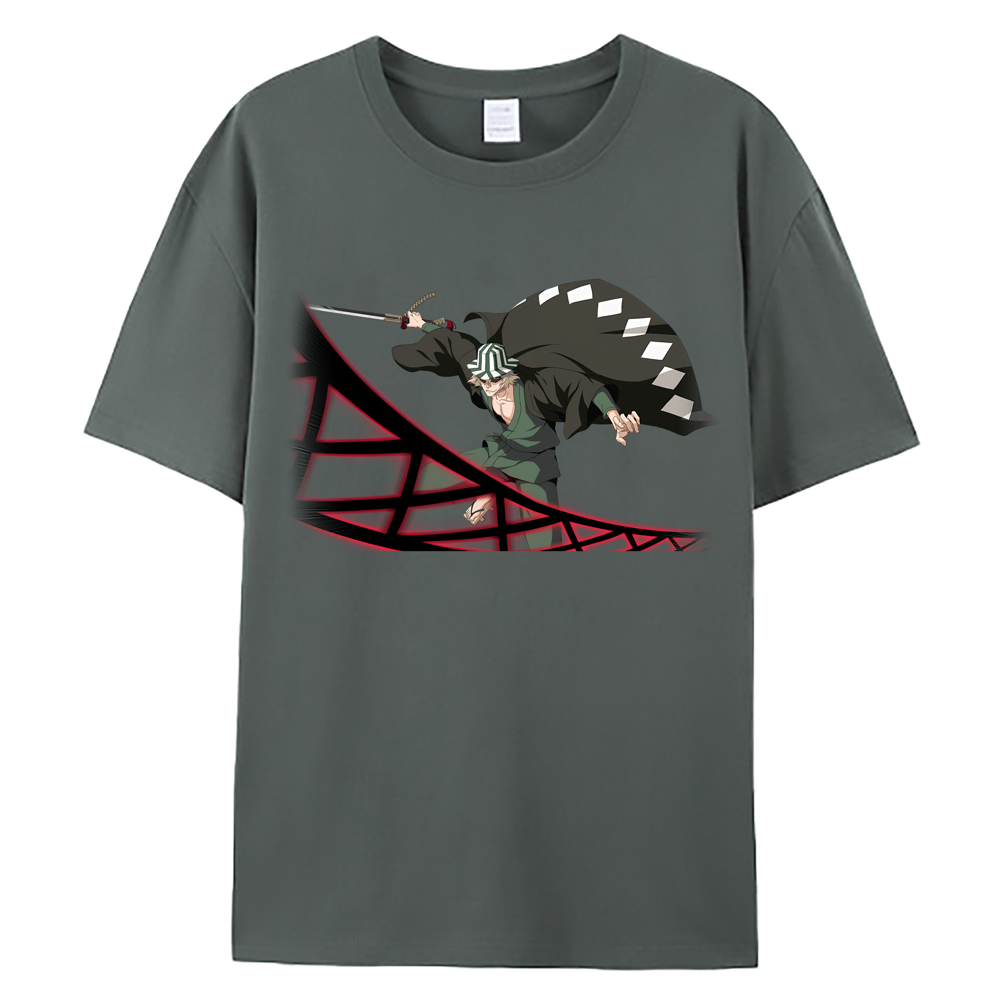 （画像用） "ブリーチ 浦原 喜助（うらはら きすけ） BLEACH Urahara Kisuke " 綿100％ メンズ半袖Tシャツ｜肌触りやわらか＆通気性